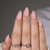 Almond Solid Color Soft Pink Soft Gel Press Ons