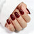 Oval Solid Color Burgundy Soft Gel Press Ons A195-MH-4