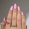 Almond Solid Color Pink Soft Gel Press Ons