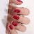Short Square Solid Color Wine Red Gel Press Ons