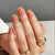 Short Square Solid Color Pale Peach Soft Gel Press Ons