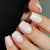 Short Square Solid Color Soft White Soft Gel Press Ons