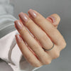 Square Solid Color Nude Soft Gel Press Ons A516-MH-5