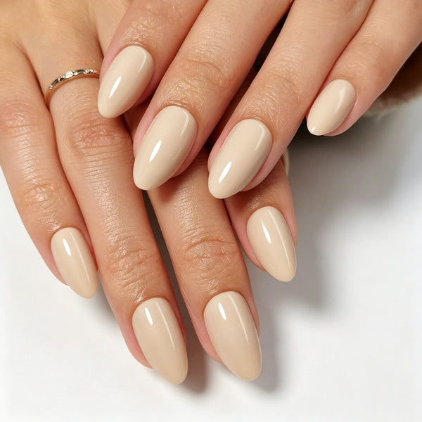 Almond Medium Nude Soft Gel Press Ons C088-MH-3