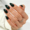 Almond Medium Green Soft Gel Press Ons D037-MH-3