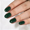 Oval Solid Color Green Soft Gel Press Ons D037-MH-4