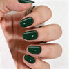 Oval Solid Color Green Soft Gel Press Ons D037-MH-4