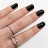 Square Short Black Soft Gel Press Ons H001-SH-4