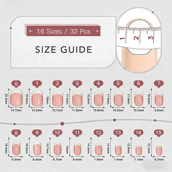 Ombre Medium Square Sparkly Glitter Soft Gel Press Ons