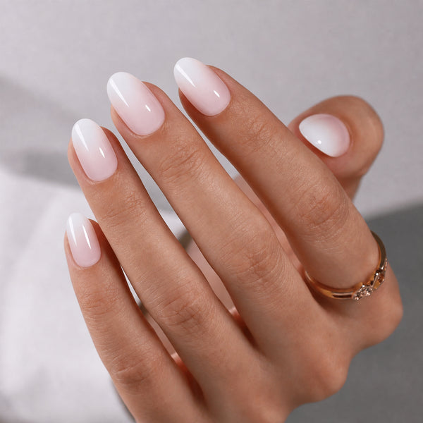 Oval Ombre Soft Gel Press Ons W072-MH-4