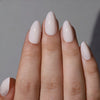 Almond Solid Color Soft White Red Soft Gel Press Ons