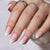 Short Almond French Pink Chrome Soft Gel Press Ons