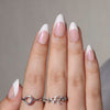 Short Almond French Pink Chrome Soft Gel Press Ons