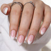 Short Almond French Pink Chrome Soft Gel Press Ons