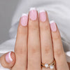 French Pink Medium Square Soft Gel Press Ons