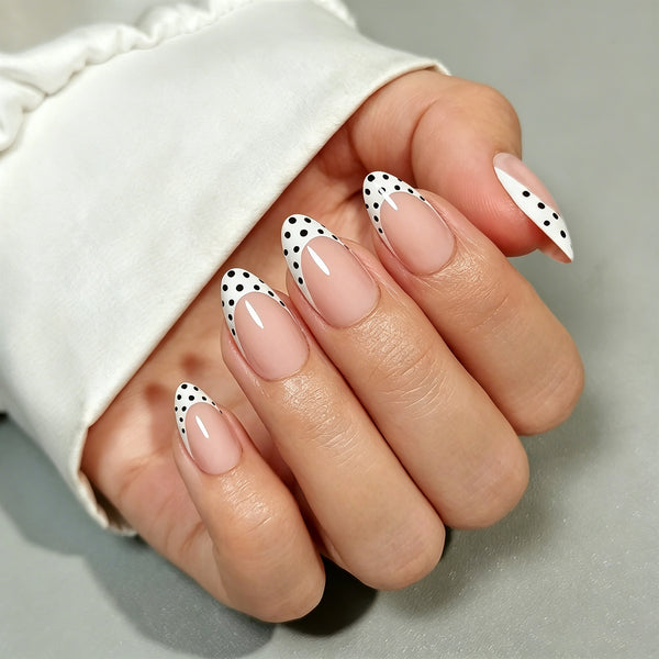 Almond French Soft Gel Press Ons XNFS248-2