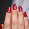 Square Cat Eye Red Soft Gel Press Ons XNMY205
