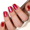Square Cat Eye Red Soft Gel Press Ons XNMY205