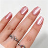 Square Medium Cat Eye Pink Soft Gel Press Ons XNMY222