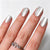 Square Medium Cat Eye Sliver Soft Gel Press Ons XNMY223