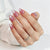Almond Medium Cat Eye Pink Soft Gel Press Ons XNMY287