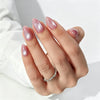 Almond Medium Cat Eye Pink Soft Gel Press Ons XNMY288