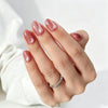Oval Medium Cat Eye Dusty Pink Soft Gel Press Ons XNMY289