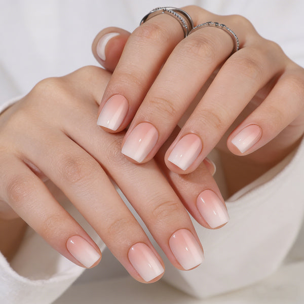 Ombre Medium Square Soft Gel Press Ons