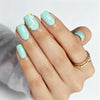 Square Medium Flower Blue Soft Gel Press Ons XNPH1982