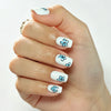 Square Medium Flower White Soft Gel Press Ons XNPH2056