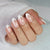 Short Almond French Chrome Soft Gel Press Ons