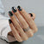 Short Square Solid Color Chrome Black Soft Gel Press Ons