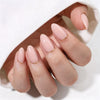 Almond Medium Inverse French Nude Soft Gel Press Ons XNZB1105