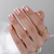 French Chrome Medium Square Soft Gel Press Ons