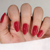 Almond Solid Color Red Soft Gel Press Ons