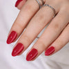 Almond Solid Color Red Soft Gel Press Ons