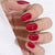 Oval Solid Color Red Soft Gel Press Ons A017-MH-4