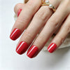 Square Short Red Soft Gel Press Ons A132-SH-4