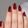 Almond Solid Color Wine Red Soft Gel Press Ons