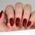 Almond Solid Color Wine Red Soft Gel Press Ons