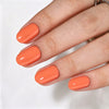 Oval Solid Color Orange Soft Gel Press Ons A444-MH-4