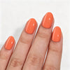 Oval Solid Color Orange Soft Gel Press Ons A444-MH-4