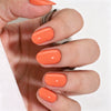 Oval Solid Color Orange Soft Gel Press Ons A444-MH-4