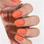 Oval Solid Color Orange Soft Gel Press Ons A444-MH-4