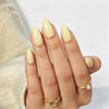Almond Medium Yellow Soft Gel Press Ons C089-MH-3