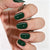 Oval Solid Color Green Soft Gel Press Ons D037-MH-4