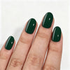 Oval Solid Color Green Soft Gel Press Ons D037-MH-4