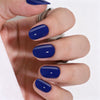 Oval Solid Color BlueSoft Gel Press Ons F011-MH-4