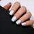 Short Square Solid Color Blue Soft Gel Press Ons