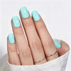 Square Short Blue Soft Gel Press Ons F037-SH-4